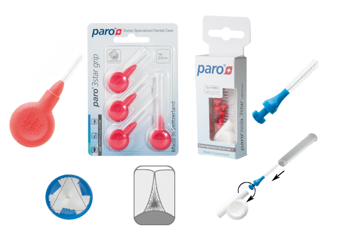 Межзубные щетки paro 3star-grip