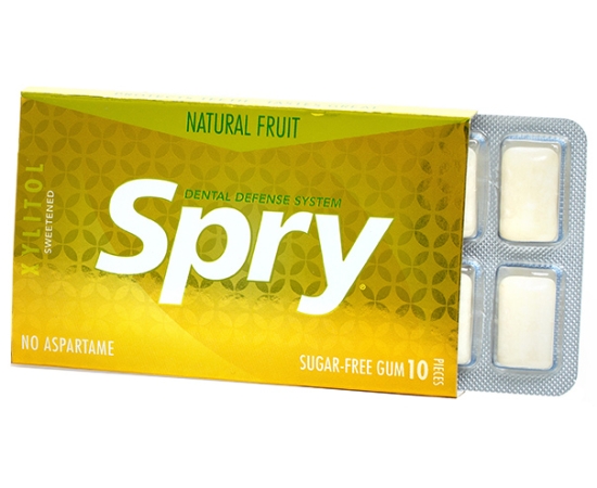 Spry Натуральная жевательная резинка фруктовая с ксилитом, 10 шт., изображение 3