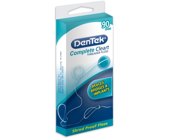 DenTek Полное очищение Флосс с направителем (суперфлосс), 90 шт.