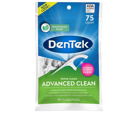 DenTek Потрійне очищення Флос-зубочистки, 75 шт.